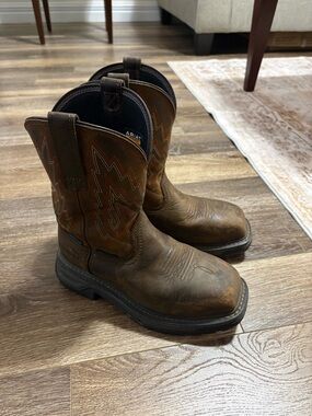 Ariat Black and Brown Work Boot Interior Label - Waterproof Composite Toe